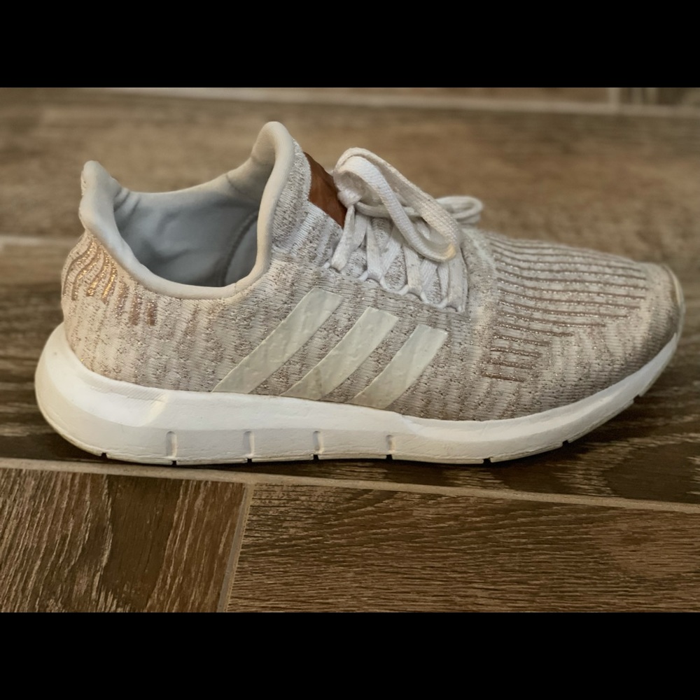 Adidas White and Gold